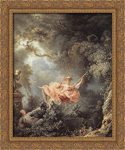 Amazon.com: The Swing 20x24 Gold Ornate Wood Framed Canvas Art by